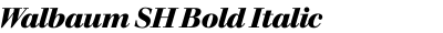 Walbaum SH Bold Italic